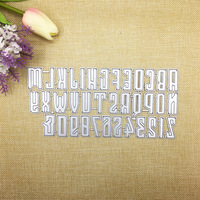 Ensemble de 26 matrices de découpe en métal personnalisées, A-Z différentes, alphabets, pour bricolage, scrapbooking, décoration, carterie, lettres majuscules, armure