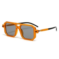 Lunettes de soleil carrées à double pont rétro classiques personnalisées en gros UV400 Fashion avec verres polarisés