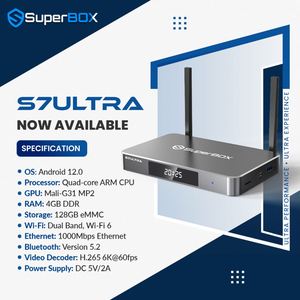 กล่องรับสัญญาณทีวีอัจฉริยะ Original SUPER BOX S7 Ultra รุ่น 4GB RAM 128GB ROM พร้อมหน้าต่างดูภาพ 7 วัน สินค้าในสหรัฐอเมริกา - Product Image 2