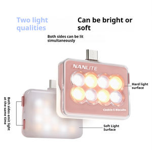Nanlite Cookie заполняющий свет двойной цветовой температуры Мини Портативный видео селфи Телефон Свет сенсорное управление - Product Image 3