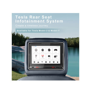Tesla mô hình 3 & mô hình y phía sau chỗ ngồi tựa đầu thông tin với hệ thống Android Máy nghe nhạc CD điện tử tiêu dùng - Product Image 2