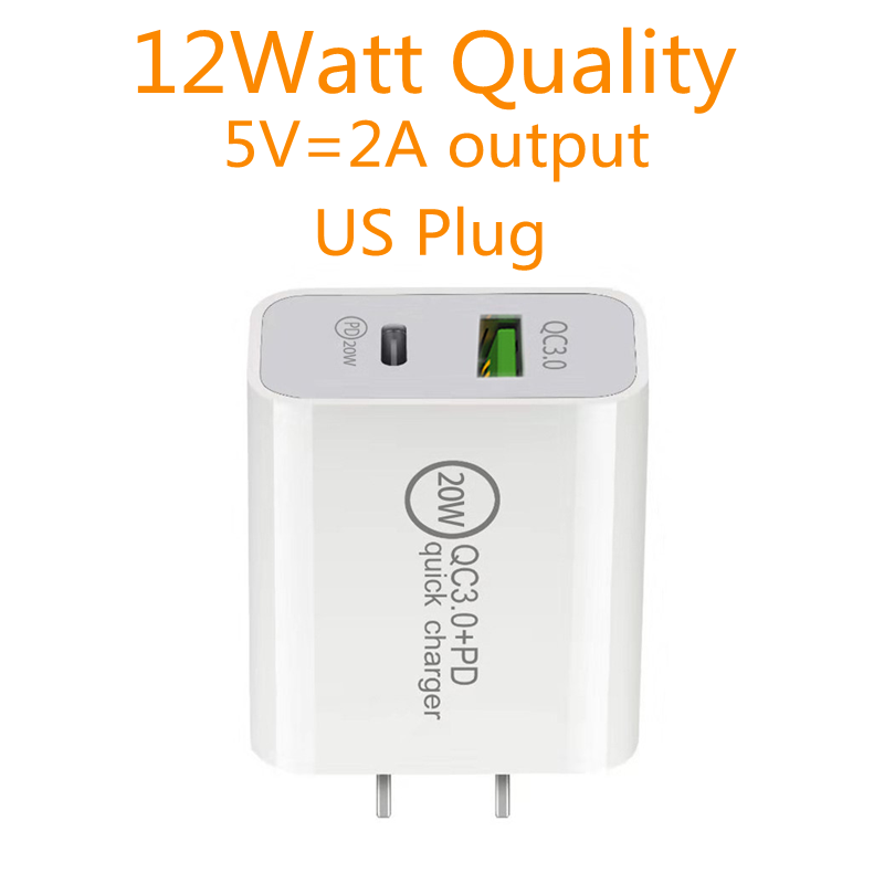 Enchufe estadounidense de calidad de 12 vatios, color blanco