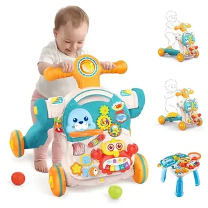 Juguetes דה Bebe לילדים 4 ב 1 לשבת-כדי-stand למידה ווקר עגלות, הליכונים והמנשאים בייבי ווקר עבור תינוק צעצועים