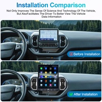 Reproductor de DVD para Auto Navihua de 12 Pulgadas con Android para Ford Bronco Sport 2021-2025, Pantalla Vertical, Unidad Principal Multimedia, Monitor, Carplay