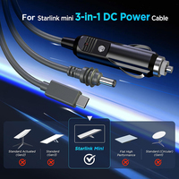 Cable de Alimentación para Auto Impermeable de 12V-24V, 3 en 1, Alta Velocidad, 100W, USB C, Encendedor de Cigarrillos, Repuesto para Starlink Mini