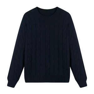 <span class=keywords><strong>Pull</strong></span>-over en tricot <span class=keywords><strong>torsadé</strong></span> en coton, acrylique et laine mélangés, <span class=keywords><strong>col</strong></span> rond uni pour <span class=keywords><strong>homme</strong></span>, fabriqué en Chine, décontracté, classique, basique - Product Image 3