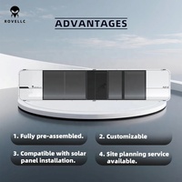 Casa Cápsula Espacial de Diseño Innovador 2026, Vehículo de Lujo Prefabricado, Casa Modular con Sistema de Vivienda Inteligente y Logotipo