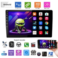 Autoradio Android Jiawell 9/10 pouces 1 Din avec caméra de recul, stéréo, prise USB, prise en charge du Mirror Link, Wi-Fi intégré, Bluetooth, GPS, navigation