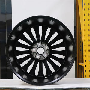定制乘用车车轮合金轮辋20英寸5*112 5x 112毫米ET <span class=keywords><strong>36</strong></span> 43.5黑色流动成型汽车轮毂 - Product Image 4