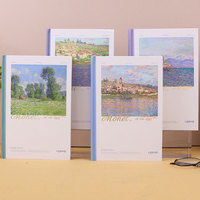 Carnet de notes artistique à couverture rigide, motif paysage peint à l'huile, sophistiqué, épaissi, de haute qualité, pour étudiants, idéal comme cadeau