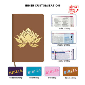 Bibles bon marché Reina Valera espagnole 3760, couverture rigide coréenne en <span class=keywords><strong>abricot</strong></span>, reliure à dos plat, matériau phosphorescent - Product Image 5