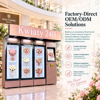 Distributeur automatique de luxe personnalisé pour fleurs et gâteaux, fonctionnement automatisé 24h/24 et 7j/7, distributeur automatique de fleurs pour l'extension d'entreprise