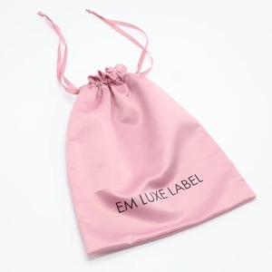 Sac à chaussures en soie de luxe personnalisé, couleur unie - Product Image 4