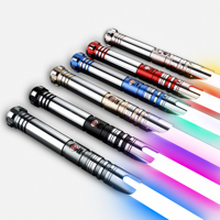 Sable de luz de una pieza para Dropshipping, con oscilación suave, luz base, espada de color infinito, juguete luminoso Neopixel, coleccionable divertido