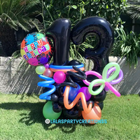 Ballons longs néon lueur ballons fluorescents réactifs UV ballons magiques 80s 90s anniversaire lumière noire décorations de fête