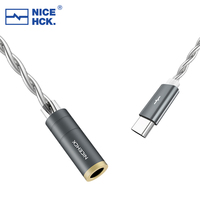 Câble de décodage audio portable sans perte NICEHCK NK1, câble mixte OCC et OCC plaqué argent, adaptateur DAC HiFi Type-C vers 3,5 mm