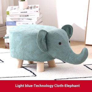 Hiện Đại Sáng Tạo Phim Hoạt Hình Động Vật Băng Ghế Dự Bị Ottoman Rắn Gỗ Thấp Giày Thay Đổi Phân Cho Nhà Trẻ Em Của Nhỏ Phân Miễn Phí Vận Chuyển - Product Image 6