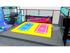 Arena Interattiva Multifunzione Personalizzata per Bambini con Struttura per <span class=keywords><strong>Arrampicata</strong></span> e Scivolo, Attrezzatura Commerciale per Parco Trampolini al Coperto - Product Image 5