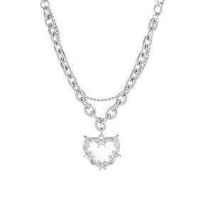 Collar con Colgante de Corazón de Diamantes Estilo Y2K, Moderno, Dulce, Genial y Oscuro para Hombres y Mujeres, Joyería de Acero Inoxidable, Personalizado de Fábrica, Venta al por Mayor - Product Image 4