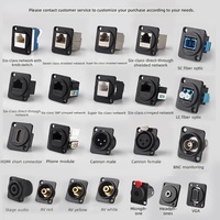 86 Alüminyum Multimedya Duvar Bilgi Kutusu Çift 4-Port D-Tipi Modül CAT5e/CAT6 RJ45 /VGA Ses/Görüntü Ön Panel Soketi