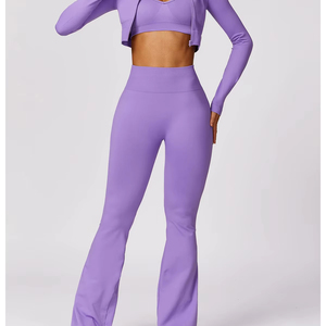 低価格良質女性用スクワットプルーフヨガパンツジムとピラティス用フレキシブルデザイン - Product Image 1