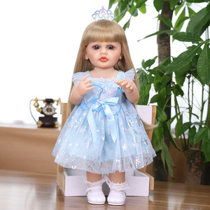 Poupée Reborn de 22 pouces, fille réaliste, bébé nouveau-né en vinyle et <span class=keywords><strong>silicone</strong></span>, poupées Reborn personnalisées - Product Image 6
