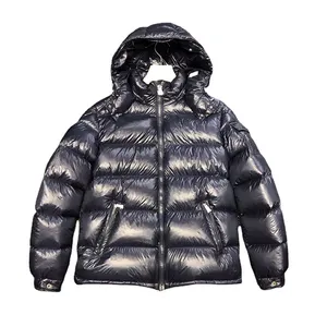 Mode Chaud À Capuchon Brillant Hommes D'hiver Vers Le Bas Veste Puffer Veste