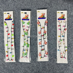 Accessori per collane di lampadina natalizia alla rinfusa, coloratissimo bagliore 3D Xmas collane a bulbo decoro, 3 modalità di luce collana decoro - Product Image 4