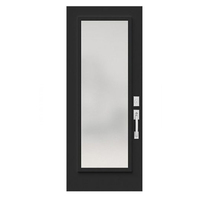Portes d'entrée chinoises à bas prix, entièrement vitrées, en fibre de verre, pré-montées pour maisons
