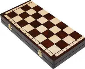 Экологически чистые портативные деревянные магнитные доски для игры в шахматы с принтом шахматных фигур в деревянной коробке