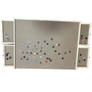 Plateau de puzzle rotatif <span class=keywords><strong>avec</strong></span> tiroirs Table de puzzle 1500 pièces <span class=keywords><strong>avec</strong></span> couvercle 6 tiroirs Organisateur de puzzle en bois Table de puzzle - Product Image 3