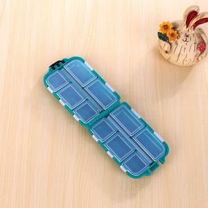 Double-layer 10-compartment Green Medicine Box With Lid For Pharmaceutical Storage Portable Pill Case Large Capacity Organizing - Product Image 3