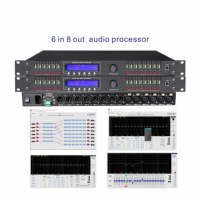 DSP480 profesi 4 Input 8 Output, prosesor Audio efektor Digital cerdas untuk panggung
