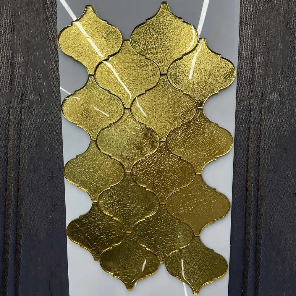 Mosaïque luxueuse de verre en feuille d'or véritable qui ne se décolore jamais pour la décoration intérieure