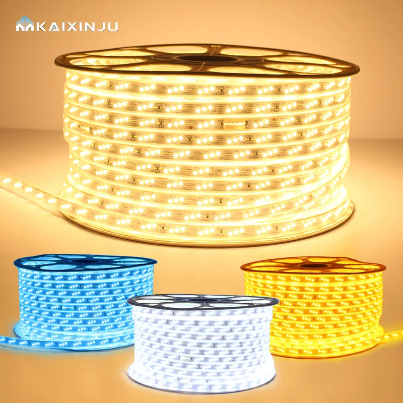 Indoor outdoor engineering waterproofing ip65 strip light Led chip double row strip light 220V Super bright soft light strip