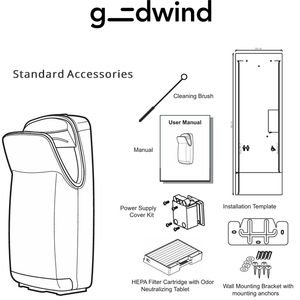 <span class=keywords><strong>Sèche</strong></span>-mains <span class=keywords><strong>électrique</strong></span> mural ultra-compact GoodWind à grande vitesse pour usage domestique et hôtelier – <span class=keywords><strong>Prix</strong></span> usine - Product Image 4