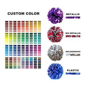 Pompons de cheerleading brillants en métal et plastique de haute qualité, conçus sur mesure, disponibles en gros dans les tailles 4/6/8/10/12 pouces - Product Image 5