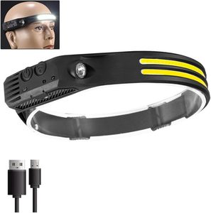 Linterna Frontal LED de Alta Potencia, 1500 Lúmenes, COB, Haz Amplio, Recargable, Impermeable, con Sensor de Movimiento, para Camping y Senderismo - Product Image 2