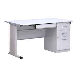 Bureau de direction en fer avec structure métallique, mobilier de bureau et scolaire, bureau d'accueil - Product Image 5