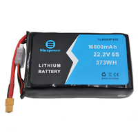 Paquete de Baterías de Estado Sólido Sinxpower 6S 8S4P INR21700 16800mah P42A, Tasa de Descarga 10C, 800 Ciclos, para Dron FPV Molical de 13-17 Pulgadas