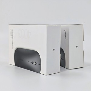 Caja de Exhibición de Cartón Corrugado E-Flute con Diseño Personalizado, Textura de Fibra de Carbono, Ratón Inalámbrico, Producción Directa para Venta Minorista - Product Image 1