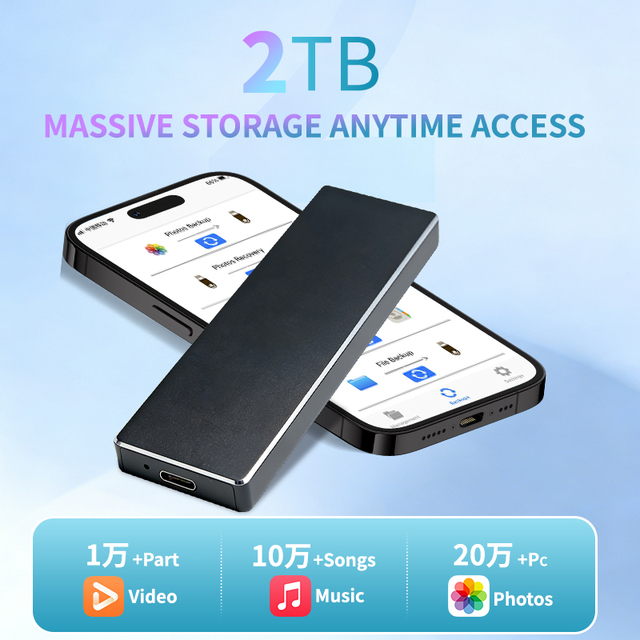 USB 3.1 M.2 SSD 2T Portable External Hard Drive Disque Dur Externe Hard Disk Esterno
