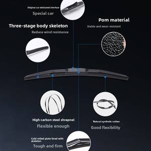 ที่ปัดน้ำฝนกระจกหน้ารถยนต์ดีไซน์รูปตัวยูสำหรับ XC40รถ Audi <span class=keywords><strong>Outlander</strong></span> สามขั้นตอนผลิตภัณฑ์อเนกประสงค์ของผู้ผลิต - Product Image 2