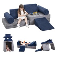 Lot de 10 canapés modulaires pour enfants, mobilier de jeu créatif pour chambre d'enfant, solution de chambre à coucher pour garçons et filles, salon