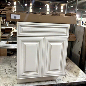 Armoire de cuisine en bois contemporaine américaine, portes shaker, prête à assembler, armoires de cuisine classiques européennes - Product Image 1