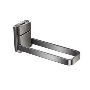 Séchoir à linge mural pliable à double barre gris anthracite 24 cm pour balcon intérieur, sans perçage requis - Product Image 2