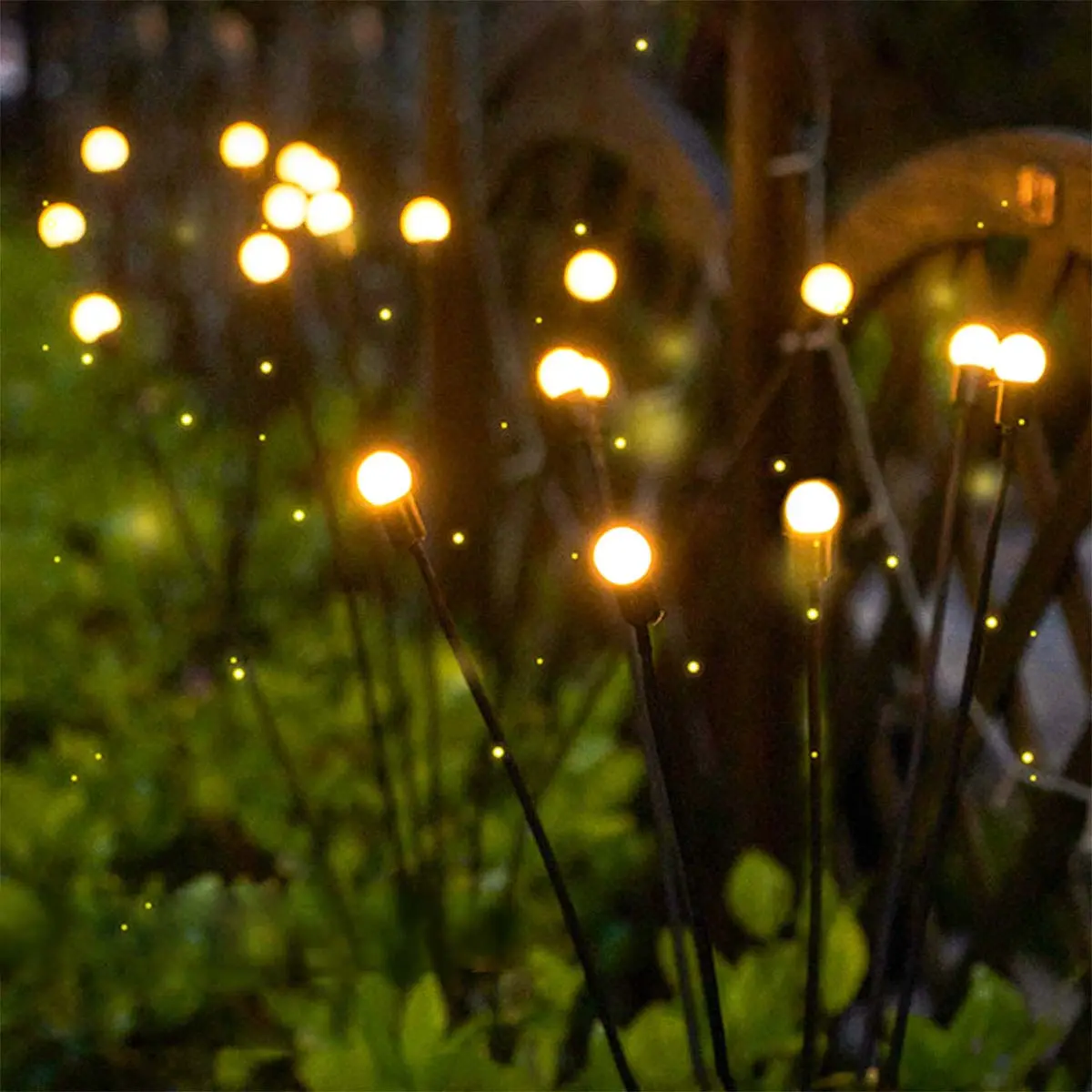 Luce solare a LED per esterni decorazione del giardino luci paesaggistiche fuochi d'artificio ondeggianti lucciola luci da giardino prato cortile Patio Pathway Decor