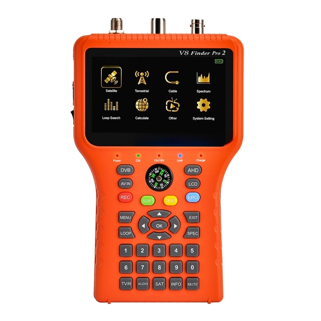 V8 Finder Pro 2 Satellite Locator Tester DVB S2 DVB-T2 AHD H.265 Sat Finder DVB-S2/T2/C Meter