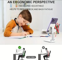 Support Pliable et Réglable en Angle et Hauteur pour Ordinateur Portable, Tablette, Smartphone, Liseuse et PC Portable