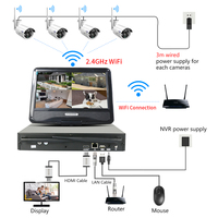 5MP Wireless NVR Kits 10.1 'LCD-Display HD Outdoor-Sicherheit IP-Kamera Video überwachung CCTV-Kamerasystem